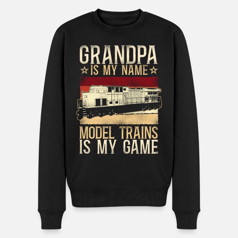 Freight Diesel Train Driver - Männer Premium Bio Pullover - Schwarz