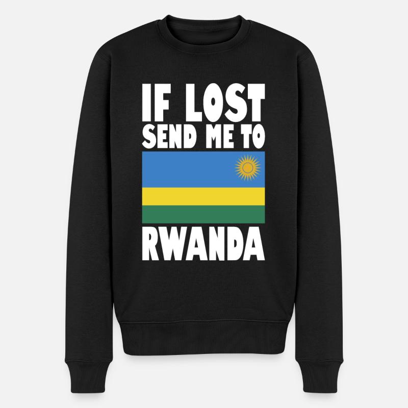 Drapeau du Rwanda - Pull Premium bio Homme - noir