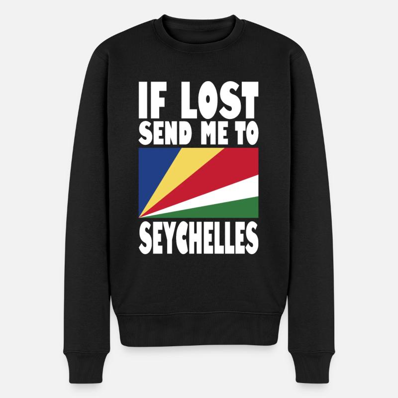 Drapeau des Seychelles - Pull Premium bio Homme - noir