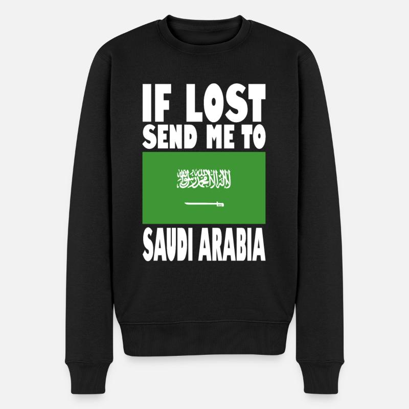 Saudi Arabien Flagge Spruch - Männer Premium Bio Pullover - Schwarz