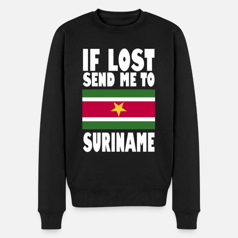 Dicton du drapeau du Suriname - Pull Premium bio Homme - noir