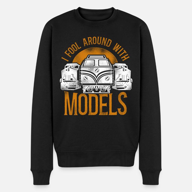 Freight Diesel Train Driver - Men's Premium Organic Jumper - black