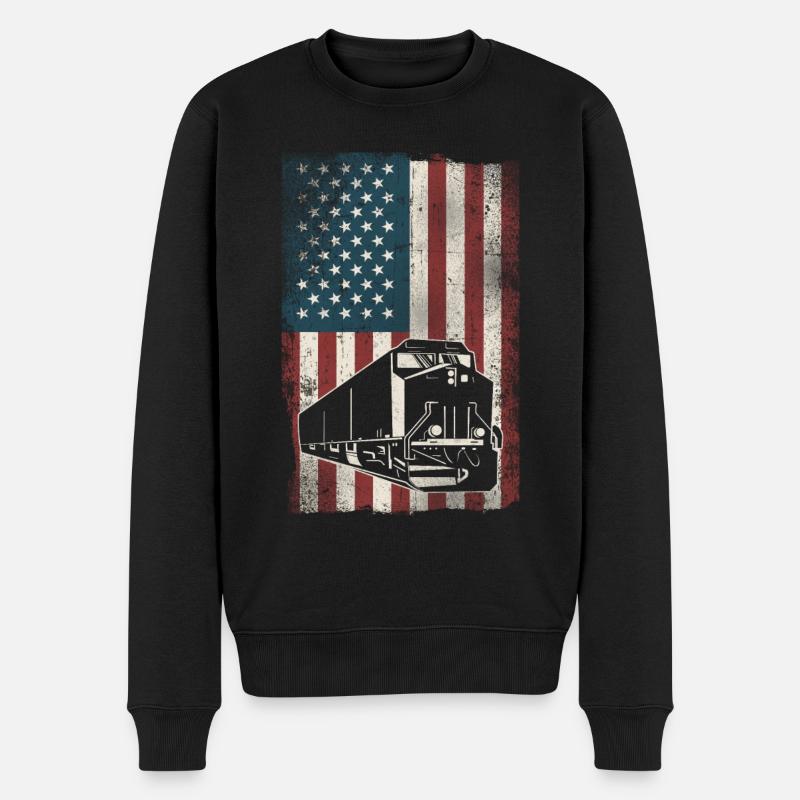 Conducteur de train diesel de marchandises - Pull Premium bio Homme - noir