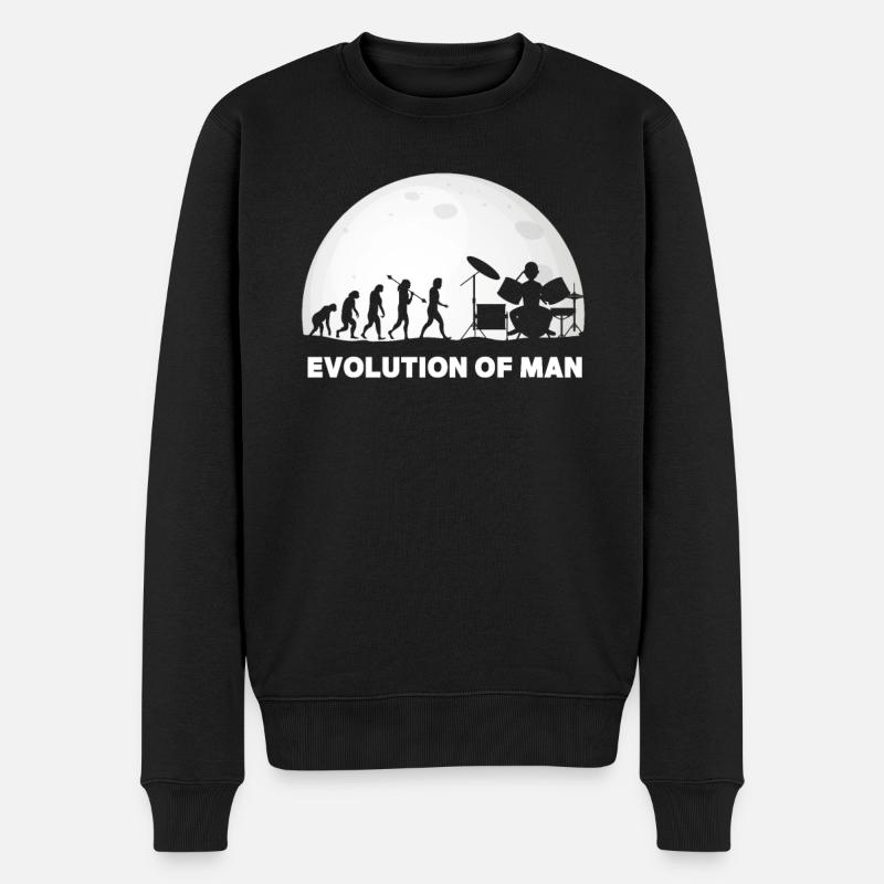 Schlagzeuger Evolution Batteur - Pull Premium bio Homme - noir
