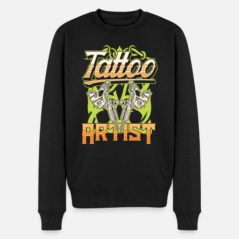 Tätowierer Tattoostudio Tattoo Tätowieren - Männer Premium Bio Pullover - Schwarz