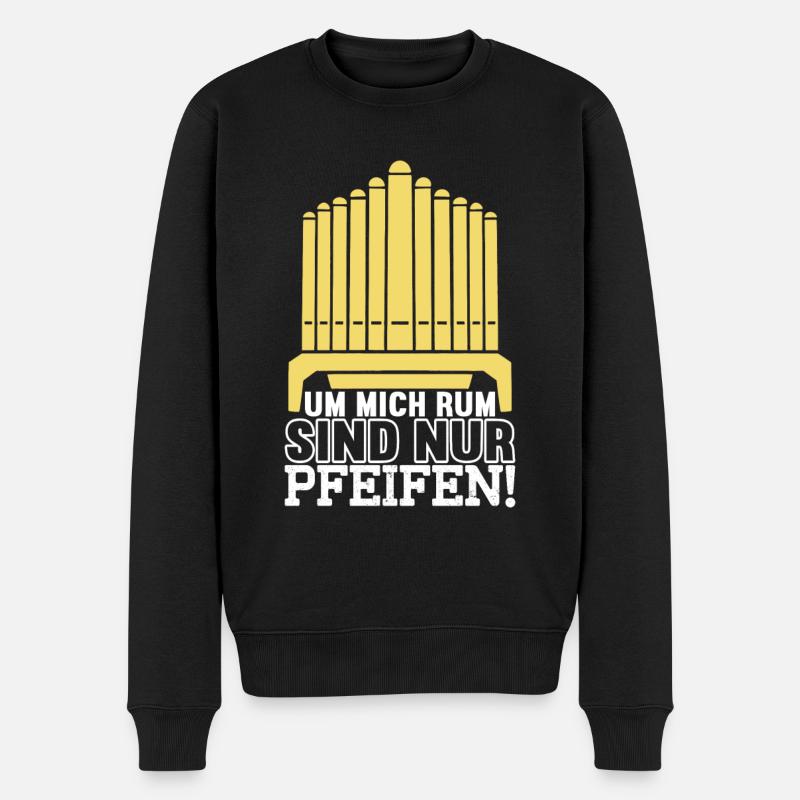 Orgel Organist - Männer Premium Bio Pullover - Schwarz