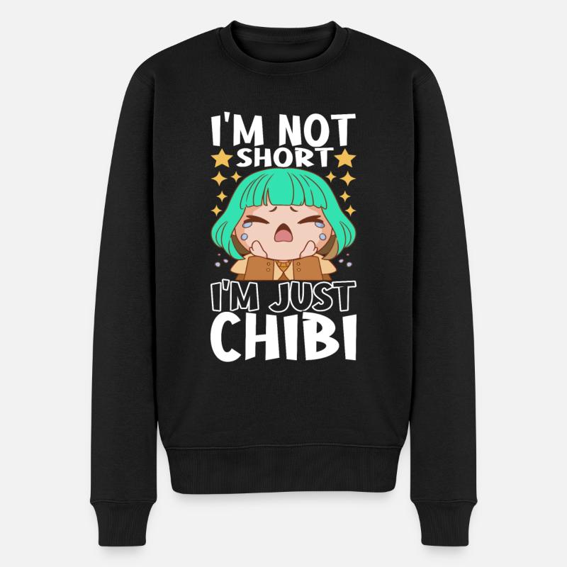 Anime Chibi Fille - Pull Premium bio Homme - noir