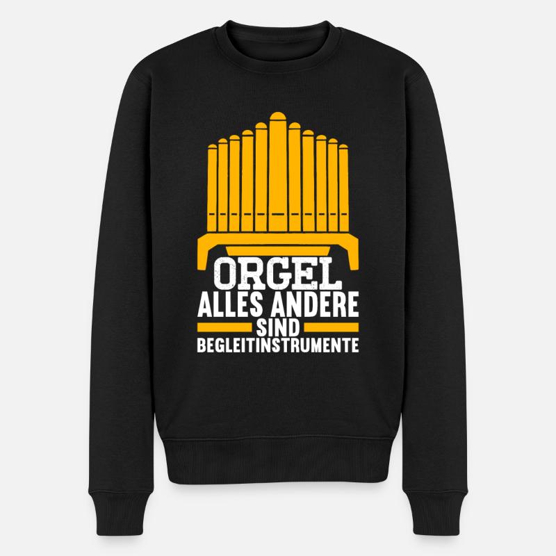 Orgel Organist - Männer Premium Bio Pullover - Schwarz