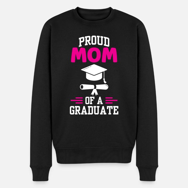 Stolze Mutter Einer Absolventin Abschluss - Männer Premium Bio Pullover - Schwarz