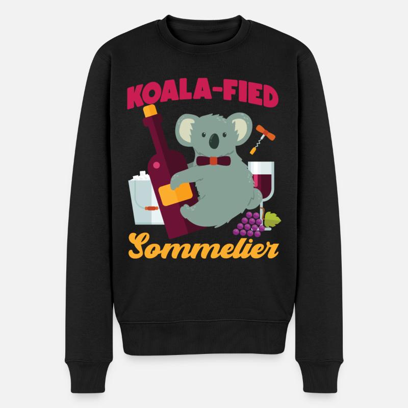 Sommelier Wine Drinking Tasting - Männer Premium Bio Pullover - Schwarz