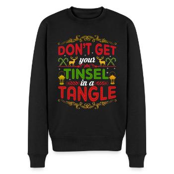 Don't get your tinsel into a tangle - Men's Premium Organic Jumper - black - Front - Nico (187cm)
