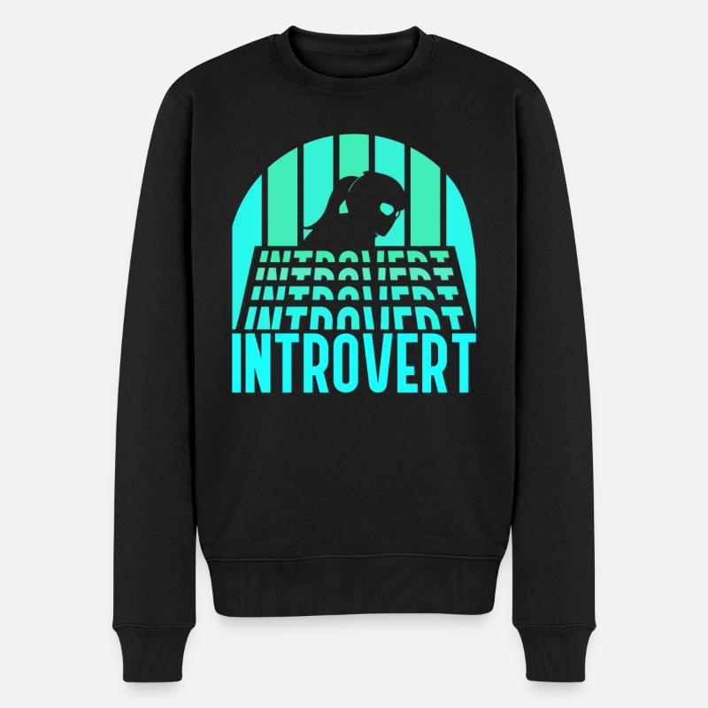 Sarcasme introverti Timide introverti - Pull Premium bio Homme - noir