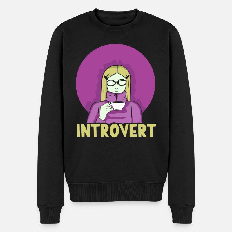 Sarcasme introverti Timide introverti - Pull Premium bio Homme - noir