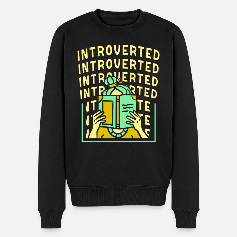 Introverti Introverti Sarcasme Timide - Pull Premium bio Homme - noir
