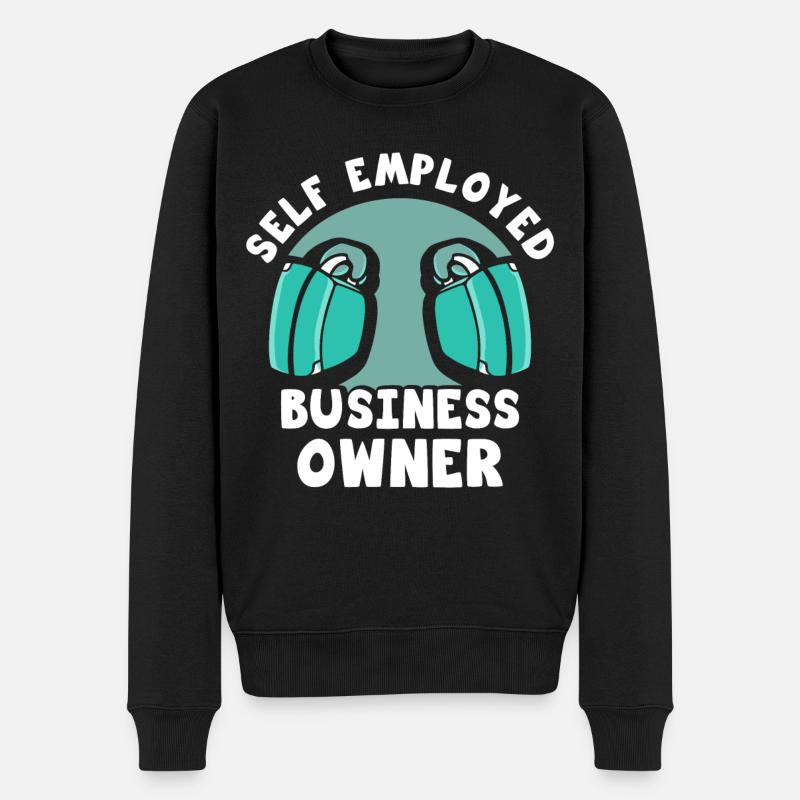 Selbständiger Geschäftsinhaber Selbstständig - Männer Premium Bio Pullover - Schwarz
