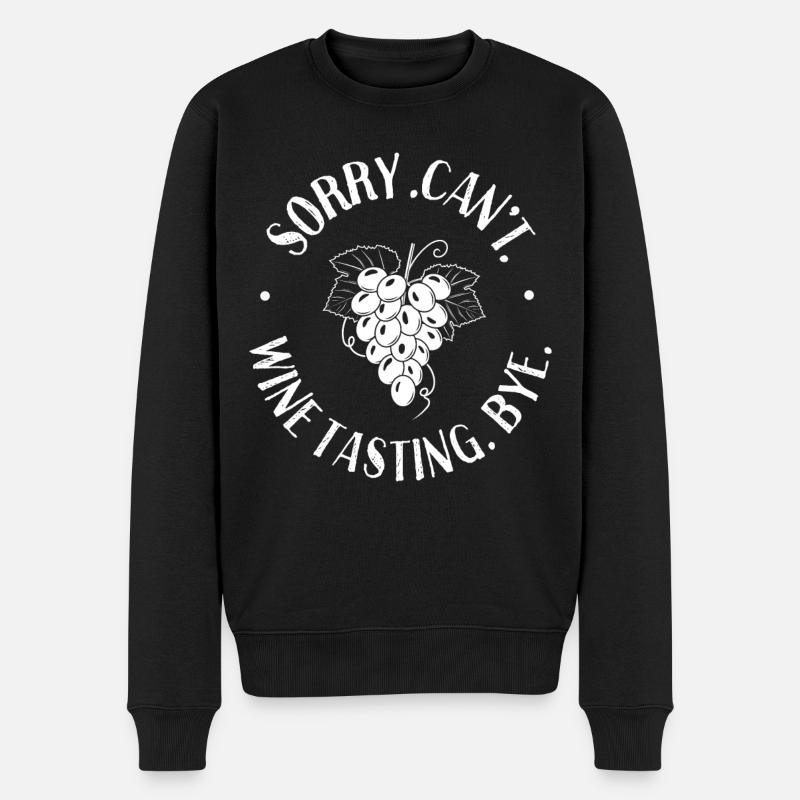 Sommelier Wine Drinking Tasting - Männer Premium Bio Pullover - Schwarz