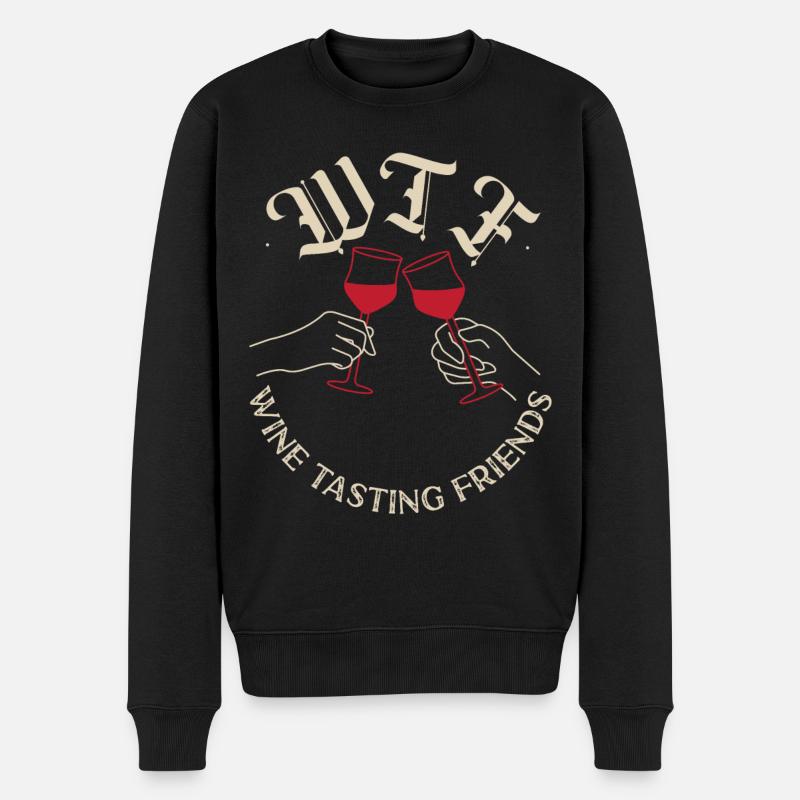 Sommelier Wine Drinking Tasting - Männer Premium Bio Pullover - Schwarz