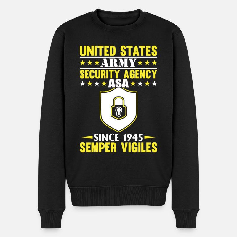 Sécurité de l’armée américaine - Pull Premium bio Homme - noir