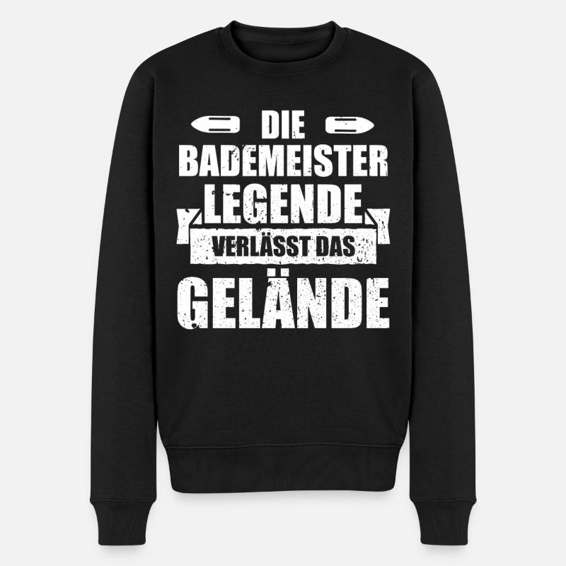 Bademeister Rettungsschwimmer Ruhestand - Männer Premium Bio Pullover - Schwarz