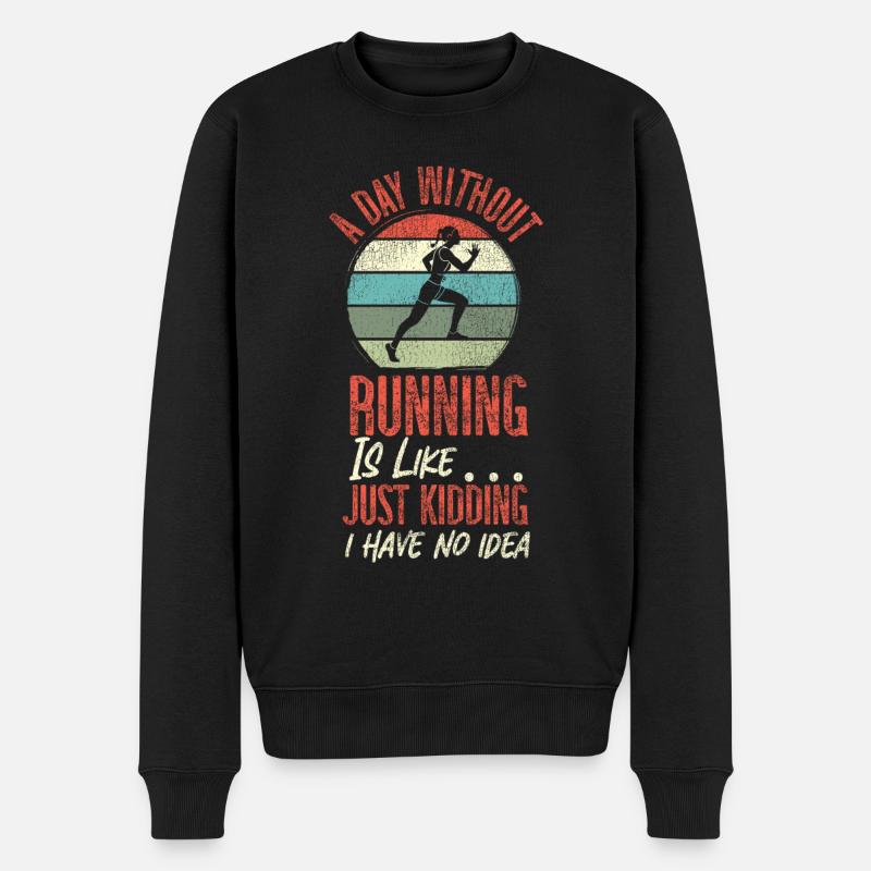 Running Runner Semi-Marathon - Pull Premium bio Homme - noir