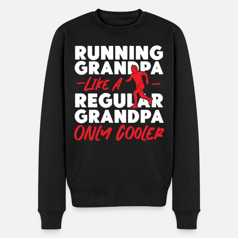 Running Runner Half Marathon - Männer Premium Bio Pullover - Schwarz