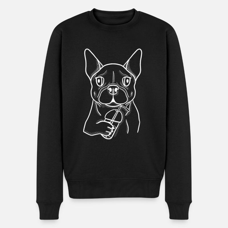 Français Bouledogue - Pull Premium bio Homme - noir