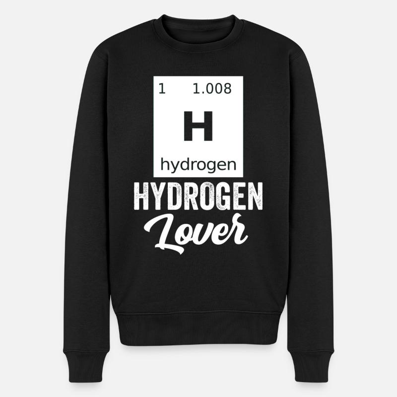 Brint elsker element brint energi - Økologisk premium-sweatshirt til mænd - sort