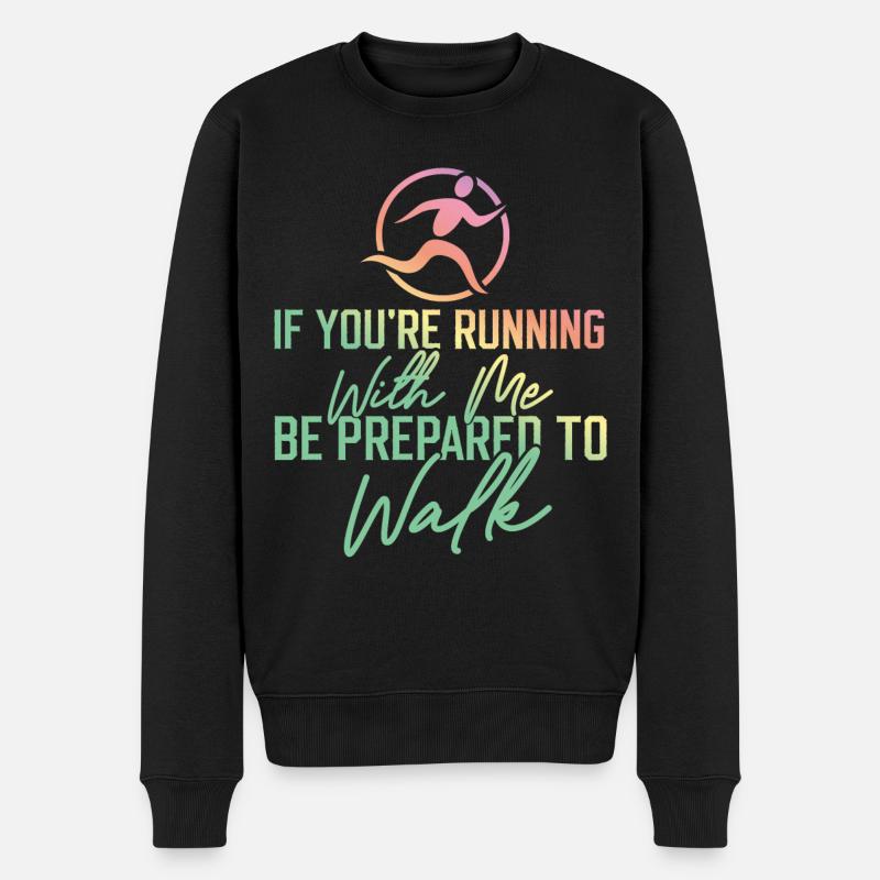 Running Runner Semi-Marathon Lent - Pull Premium bio Homme - noir