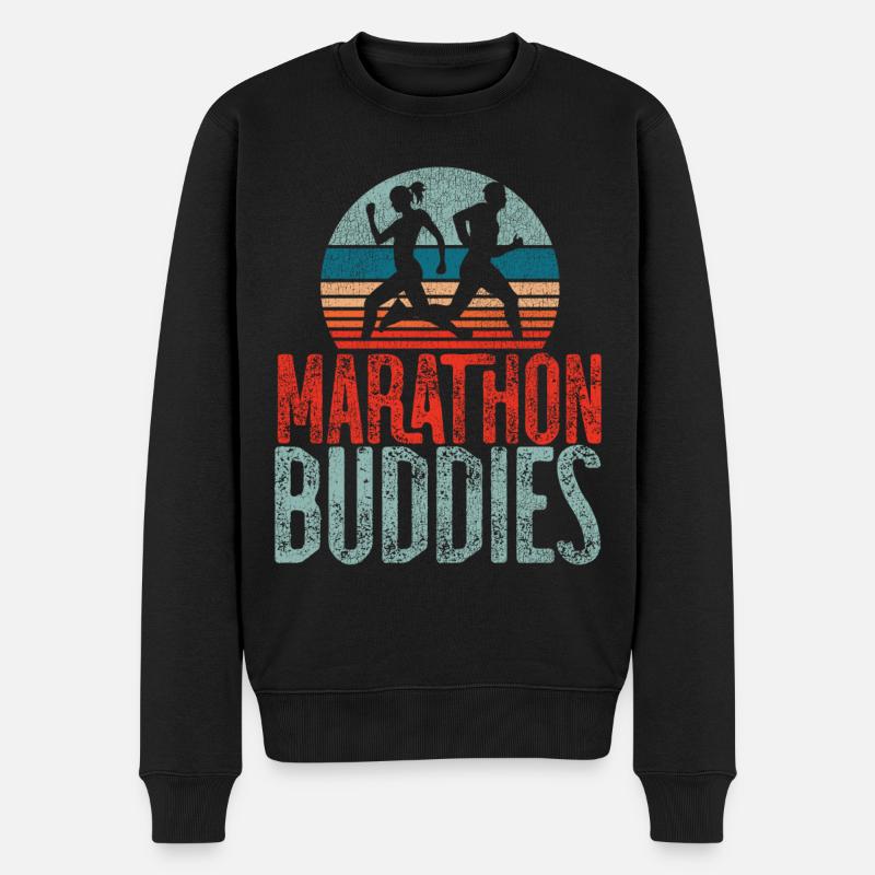 Running Runner Half Marathon - Männer Premium Bio Pullover - Schwarz