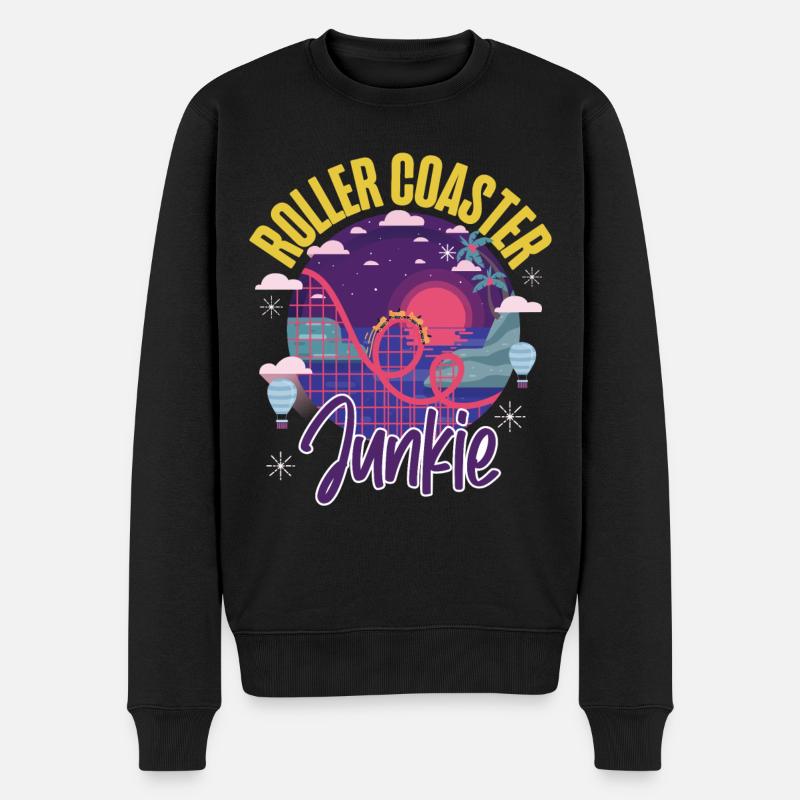 Roller Coaster Roller Coaster - Pull Premium bio Homme - noir