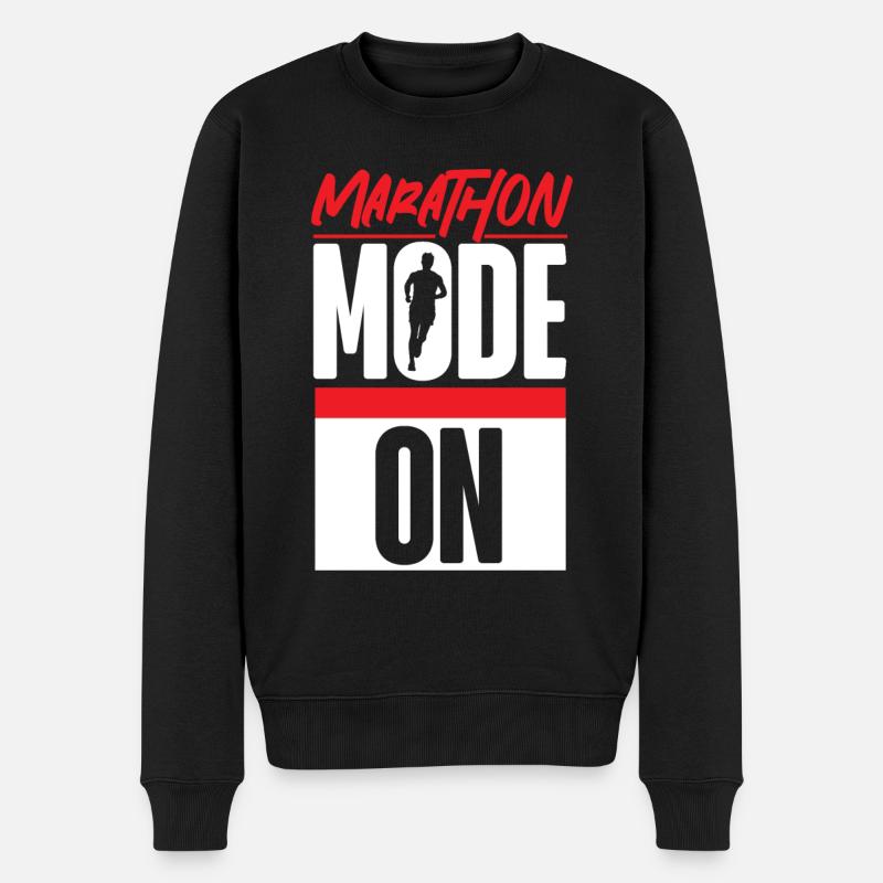 Running Runner Half Marathon - Männer Premium Bio Pullover - Schwarz