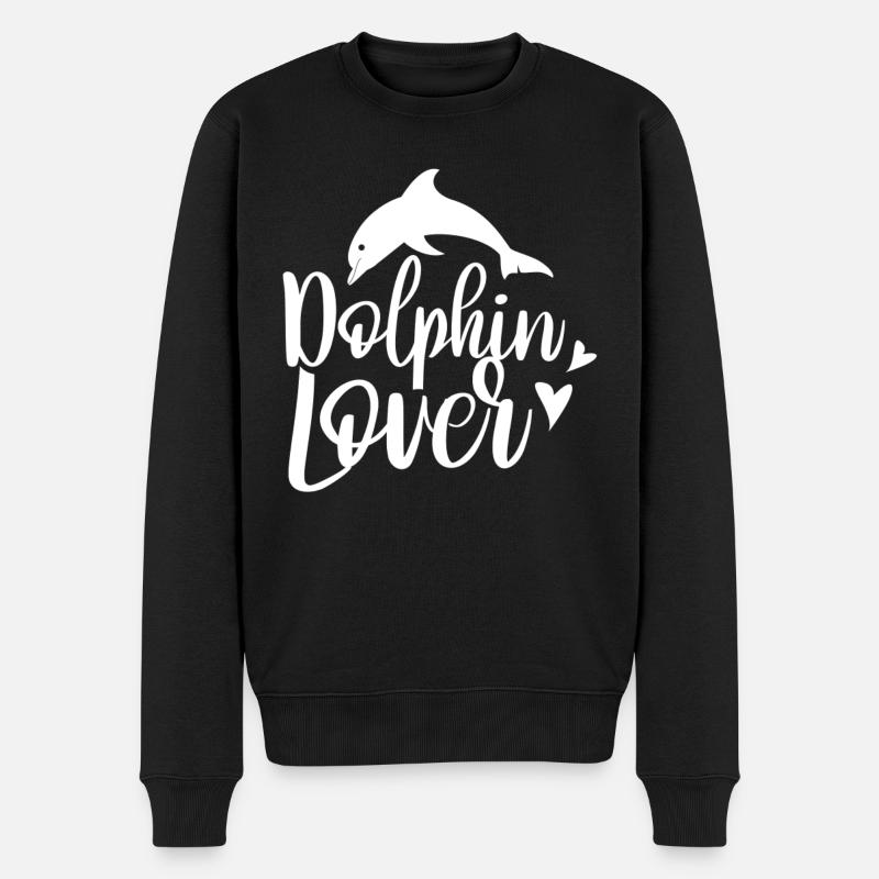 Delfin Liebhaber Delfine Delphin Delphine - Männer Premium Bio Pullover - Schwarz