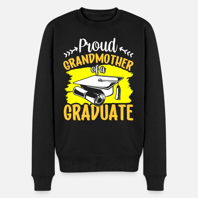 Stolze Großmutter Eines Absolventen Absolvent - Männer Premium Bio Pullover - Schwarz