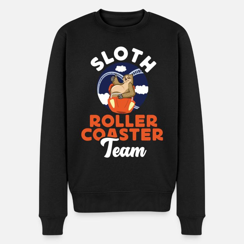 Roller Coaster Sloth Sloth Roller - Pull Premium bio Homme - noir
