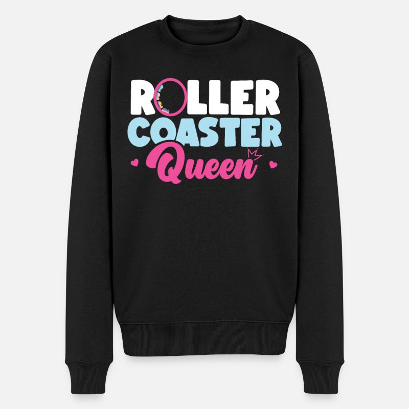 Roller Coaster Roller Coaster - Männer Premium Bio Pullover - Schwarz