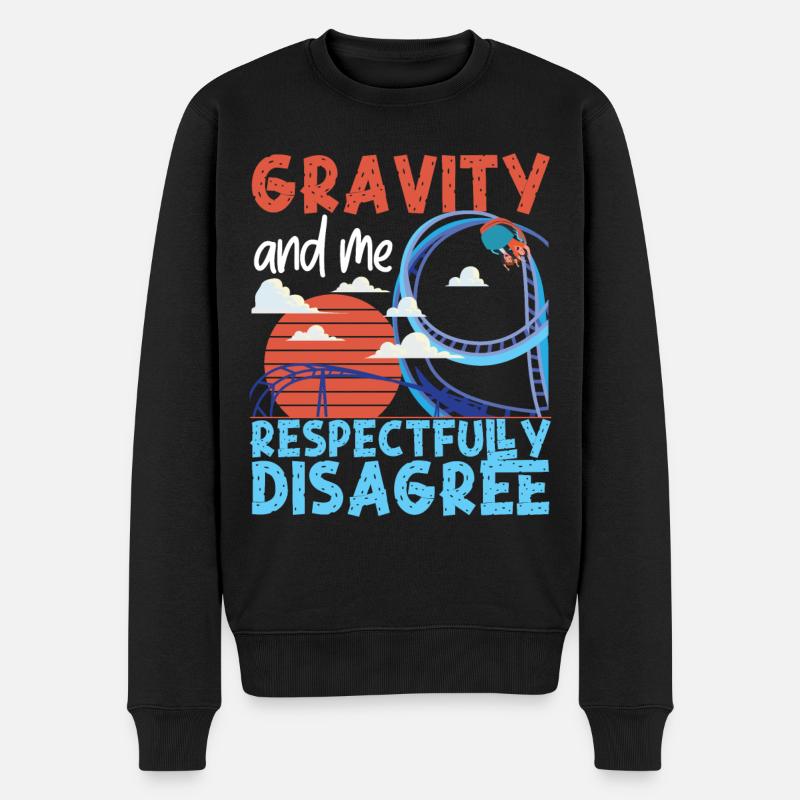 Roller Coaster Gravity And Me - Men's Premium Organic Jumper - black