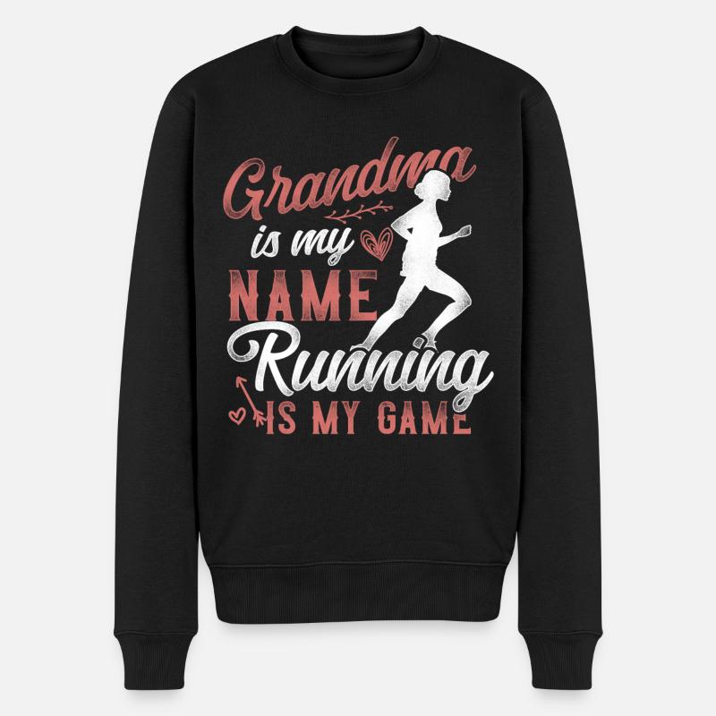 Running Runner Half Marathon - Männer Premium Bio Pullover - Schwarz