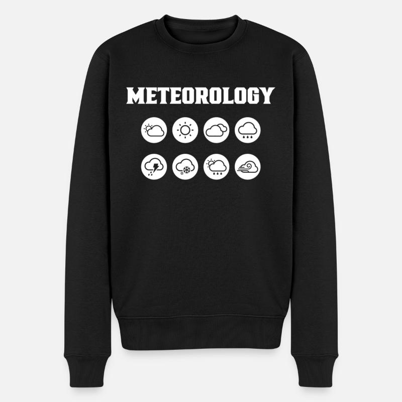 Meteorologie Beruf Meteorologe Wettervorhersage - Männer Premium Bio Pullover - Schwarz