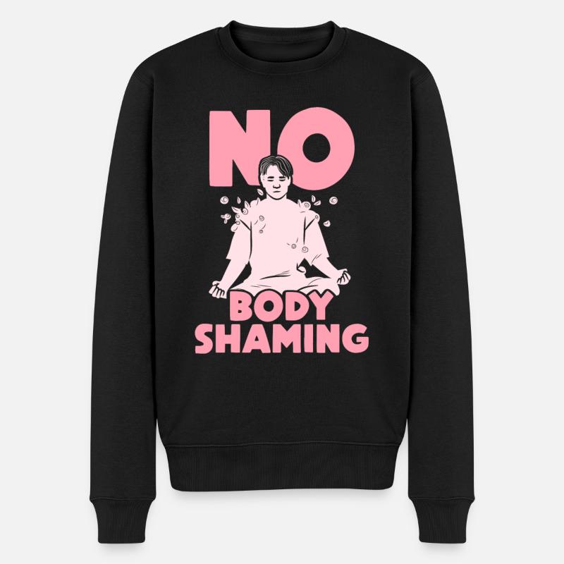 Pas de honte corporelle Arrêtez d’ennuyer la honte corporelle - Pull Premium bio Homme - noir