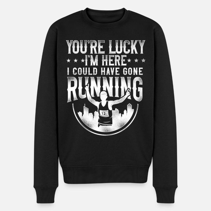 Running Runner Semi-Marathon - Pull Premium bio Homme - noir