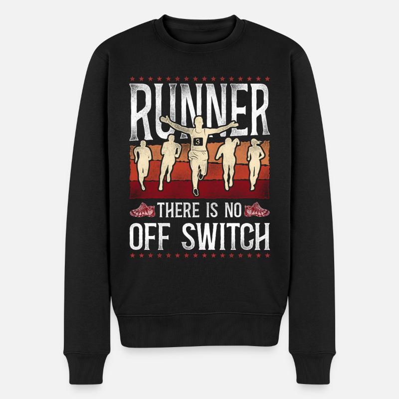 Running Runner Half Marathon - Men's Premium Organic Jumper - black