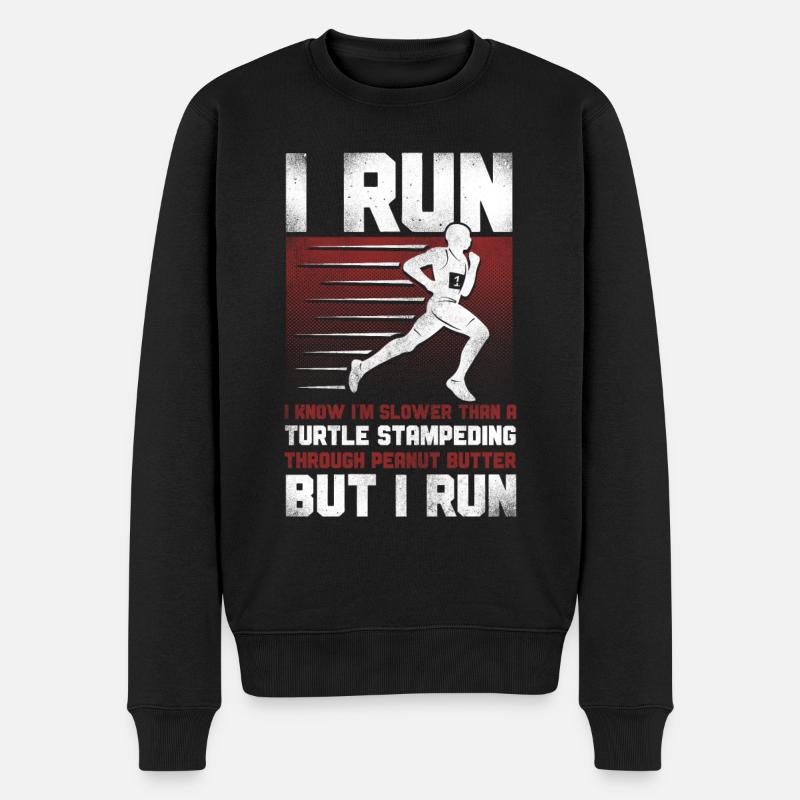 Running Runner Semi-Marathon - Pull Premium bio Homme - noir