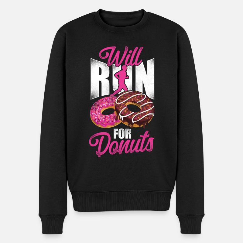 Running Runner Semi-Marathon Donut - Pull Premium bio Homme - noir