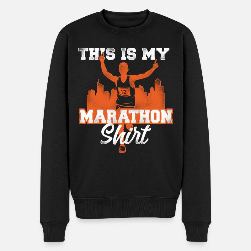 Running Runner Half Marathon - Männer Premium Bio Pullover - Schwarz