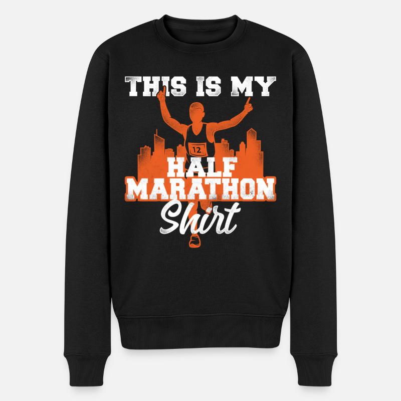 Running Runner Semi-Marathon - Pull Premium bio Homme - noir