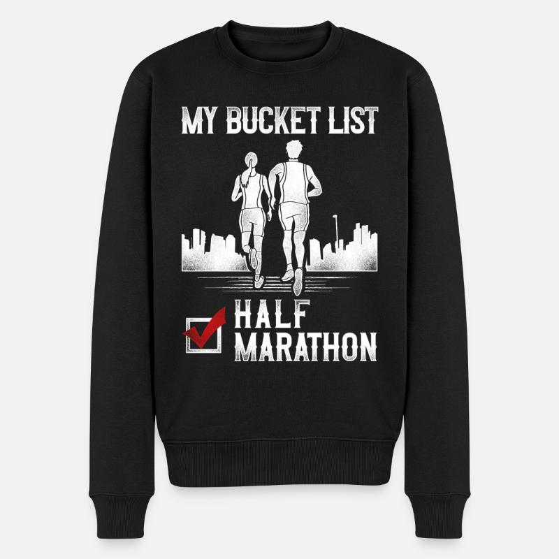 Running Runner Semi-Marathon - Pull Premium bio Homme - noir
