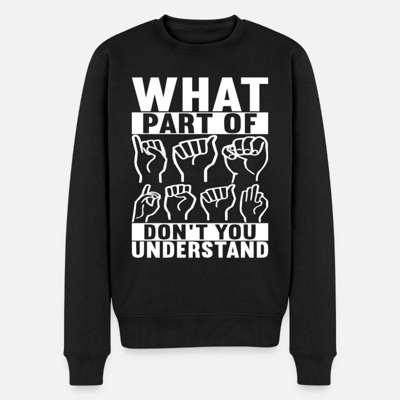 Sourds sourds-muets sourds sourds - Pull Premium bio Homme - noir