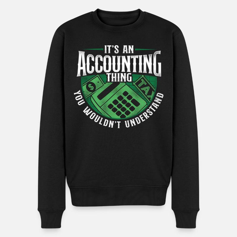 Accountant Bookkeeper Accounting - Männer Premium Bio Pullover - Schwarz