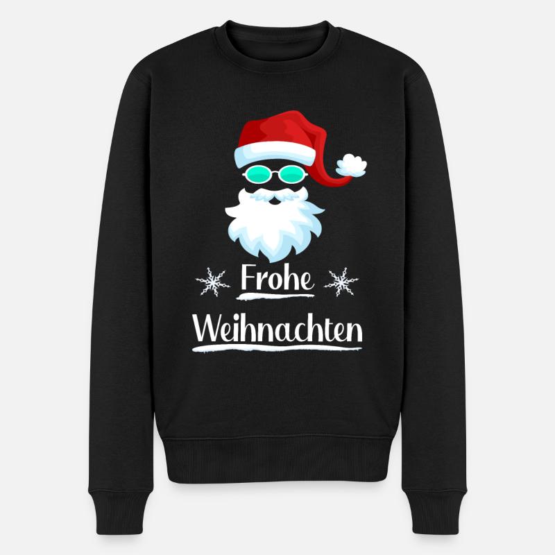 Weihnachtsmann Xmas - Männer Premium Bio Pullover - Schwarz