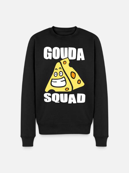 Cheese Lovers - Funny Gouda Squad - Men's Premium Organic Jumper - black